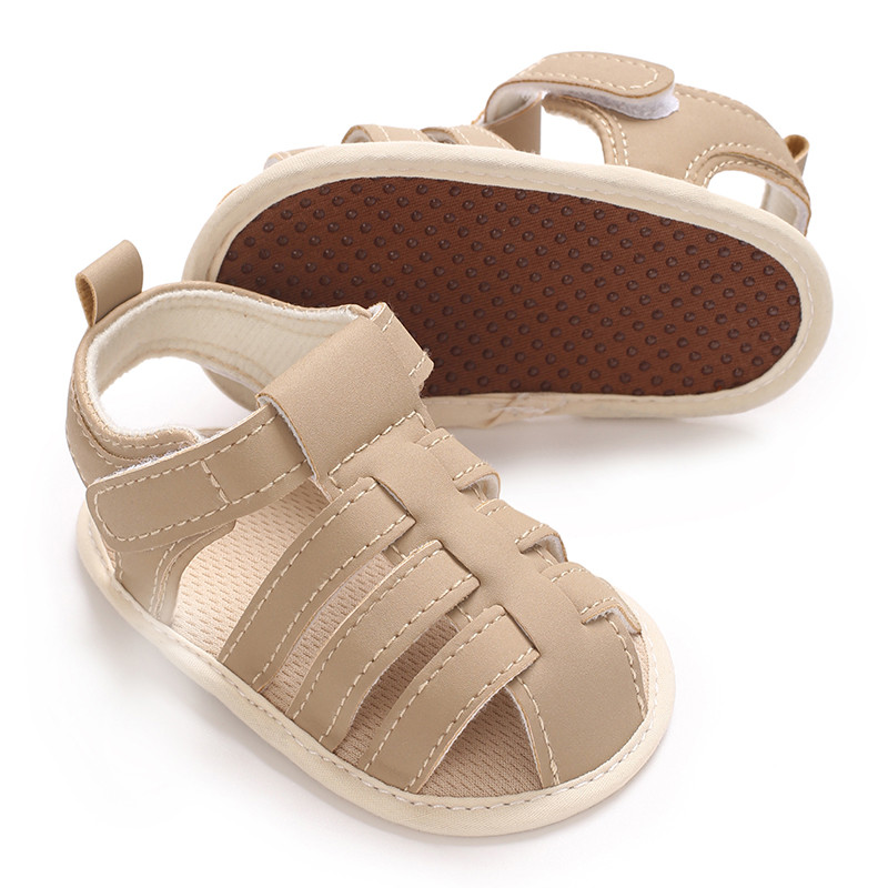 Lightweight Comfortable Baby Boys Sandals, Casual Solid Color Breathable Anti-Slip Shoes for Indoor Outdoor Toddler