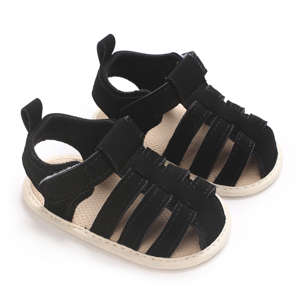 Lightweight Comfortable Baby Boys Sandals, Casual Solid Color Breathable Anti-Slip Shoes for Indoor Outdoor Toddler