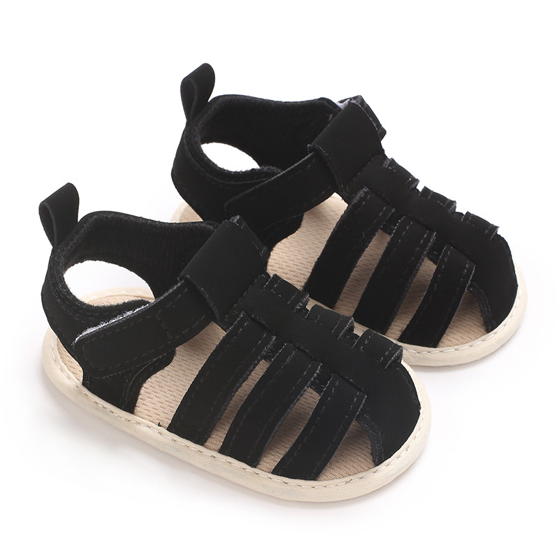 Lightweight Comfortable Baby Boys Sandals, Casual Solid Color Breathable Anti-Slip Shoes for Indoor Outdoor Toddler