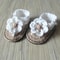 Handmade Crochet Baby Flip Flop Sandals, Summer Baby Sandals with Puff Flowers, Cute Crochet Baby Sandals