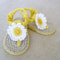 Handmade Crochet Baby Flip Flop Sandals, Summer Baby Sandals with Puff Flowers, Cute Crochet Baby Sandals