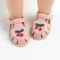Summer Baby Girl Sandals with Cherry Design, Cloth Sole Newborn Shoes for First Walking, Toddler Style & Comfort