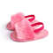 Meckior Baby Boys Girls Sandals, Fluffy Baby Shoes with Soft Cotton Sole, Anti-Slip Toddler First Walkers & Indoor Baby