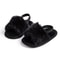 Meckior Baby Boys Girls Sandals, Fluffy Baby Shoes with Soft Cotton Sole, Anti-Slip Toddler First Walkers & Indoor Baby