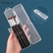 Portable Makeup Brush Storage Box Eyebrow Pencil Tableware Chopsticks Transparent With Cover Organizer Case Beauty Tool