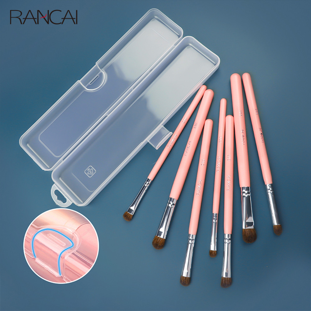 Portable Makeup Brush Storage Box Eyebrow Pencil Tableware Chopsticks Transparent With Cover Organizer Case Beauty Tool