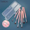 Portable Makeup Brush Storage Box Eyebrow Pencil Tableware Chopsticks Transparent With Cover Organizer Case Beauty Tool