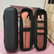Portable Travel Brush Holder Makeup Case Black Cosmetic Bag Waterproof Double Zipper Women Storage 1