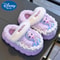 Frozen Girls Disney Princess Elsa Winter Cotton Home Slippers, Warm Non Slip Baby Slippers for Kids in Pink and Blue