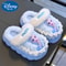 Frozen Girls Disney Princess Elsa Winter Cotton Home Slippers, Warm Non Slip Baby Slippers for Kids in Pink and Blue
