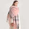 Thick Warm Korean Winter Imitation Cashmere Scarf with Tassels, Student Neck Shawl, Bufanda Blanket Wrap