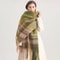 Thick Warm Korean Winter Imitation Cashmere Scarf with Tassels, Student Neck Shawl, Bufanda Blanket Wrap
