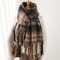 Thick Warm Korean Winter Imitation Cashmere Scarf with Tassels, Student Neck Shawl, Bufanda Blanket Wrap
