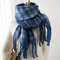 Thick Warm Korean Winter Imitation Cashmere Scarf with Tassels, Student Neck Shawl, Bufanda Blanket Wrap