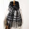 Thick Warm Korean Winter Imitation Cashmere Scarf with Tassels, Student Neck Shawl, Bufanda Blanket Wrap