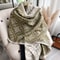 Ethnic Style Luxury Brand Two-Sided Scarf Pashmina Cashmere Soft Warm Fringe Shawl Coldproof Windproof Winter Blanket
