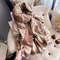 Elegant Luxury Brand Two-Sided Jacquard Scarf Pashmina Cashmere Soft Warm Fringe Shawl Cozy Winter Coldproof & Windproof