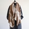 Winter Thick Warm Pashmina Cashmere Scarf for Women, Cute Cat Jacquard Ladies' Shawl, Coldproof Windproof Blanket Wrap