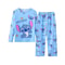 Spring Summer Stitch Homewear Pajamas For Kids Baby Soft Milk Silk Blue Anime Stitch Long Sleeve Sl 0