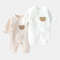 Cotton Bear Baby Jumpsuits With Hat Toddler Rompers For Boys Girls Long Sleeve Onesies Soft Breath 3