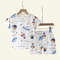 Soft Breathable Baby Children Clothes Set, Popular in SummCottonSafe Cute Cartoon Short Sleeve Home Pajama Set