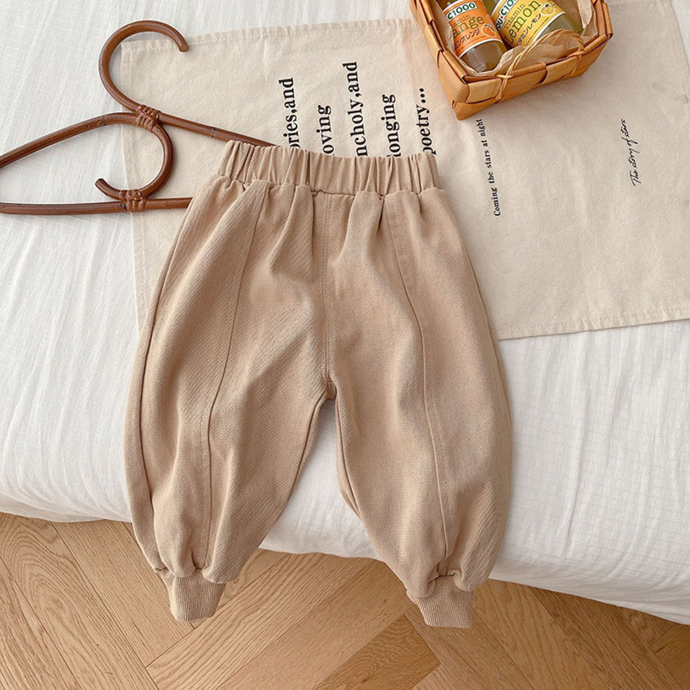 Toddler Boys Girls Jogger Pants, Spring Simple Loose Unisex Solid Trousers, Infant Kids Stretch Sport Pants for Children