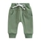 Baby Boys Jogger Trousers, Elastic Waist Sweatpants with Drawstring & Pockets, Solid Casual Pants for Spring