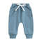 Baby Boys Jogger Trousers, Elastic Waist Sweatpants with Drawstring & Pockets, Solid Casual Pants for Spring