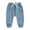 Baby Boys Jogger Trousers, Elastic Waist Sweatpants with Drawstring & Pockets, Solid Casual Pants for Spring