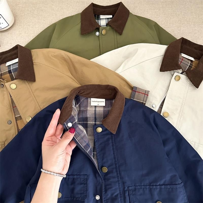 Infant Toddler Child Trench Jacket, Fashion Baby Girl Boy Cargo Patchwork Coat, Spring Autumn Dust Coat Baby Clothes