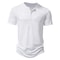 Summer Men Casual Henley Collar Solid Color Short Sleeve T Shirt For Men Polo Style High Quality Me 7