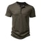 Summer Men Casual Henley Collar Solid Color Short Sleeve T Shirt For Men Polo Style High Quality Me 11