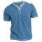 Mens New Cotton Small VNeck Short Sleeve TShirts Casual Henley Collar Slim Elastic Tops Stylish Sum 7
