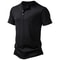 Mens Henley Neck Summer Basic TShirt Short Sleeve Casual Pullover Breathable Outdoor Streetwear Top 0