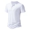 Mens Henley Neck Summer Basic TShirt Short Sleeve Casual Pullover Breathable Outdoor Streetwear Top 6
