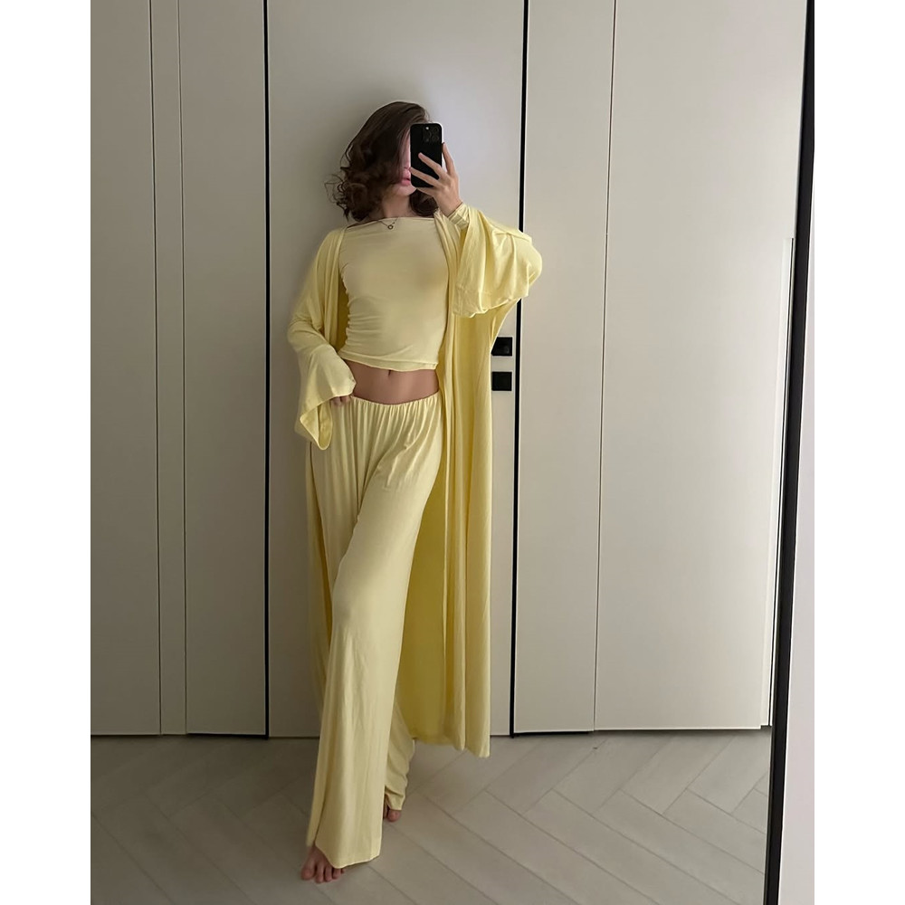 DriftWear Summer Casual Outfit, Long Cardigan, Long Sleeved Top & High Waisted Pants, Fashionable Office Wear Baggy Suit