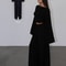 DriftWear Summer Casual Outfit, Long Cardigan, Long Sleeved Top & High Waisted Pants, Fashionable Office Wear Baggy Suit