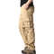 Mens Outdoor Tactical Pants Large Pocket Loose Overalls Elastic Waist Pure Cotton Jogging Work Pant 9