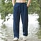 Cotton Linen Mens Beach Pants Joggers Streetwear Casual Sweatpants Loose Fit Summer Long Hawaiian Vacation Trousers