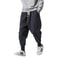 Mens Cotton Linen Harem Pants Elastic Waist Joggers Baggy Dropcrotch Streetwear Trousers Solid Casu 0