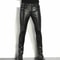 Mens Faux Leather Skinny Motorcycle Pants Rock Style PU Leather Dance Pants Slim Fit Night Club Fas 0