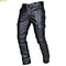 Black PU Mens Leather Motorcycle Pants With Cargo Pockets Stylish No Belt Men Trousers For Riders S 0