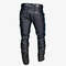 Black PU Mens Leather Motorcycle Pants With Cargo Pockets Stylish No Belt Men Trousers For Riders S 1
