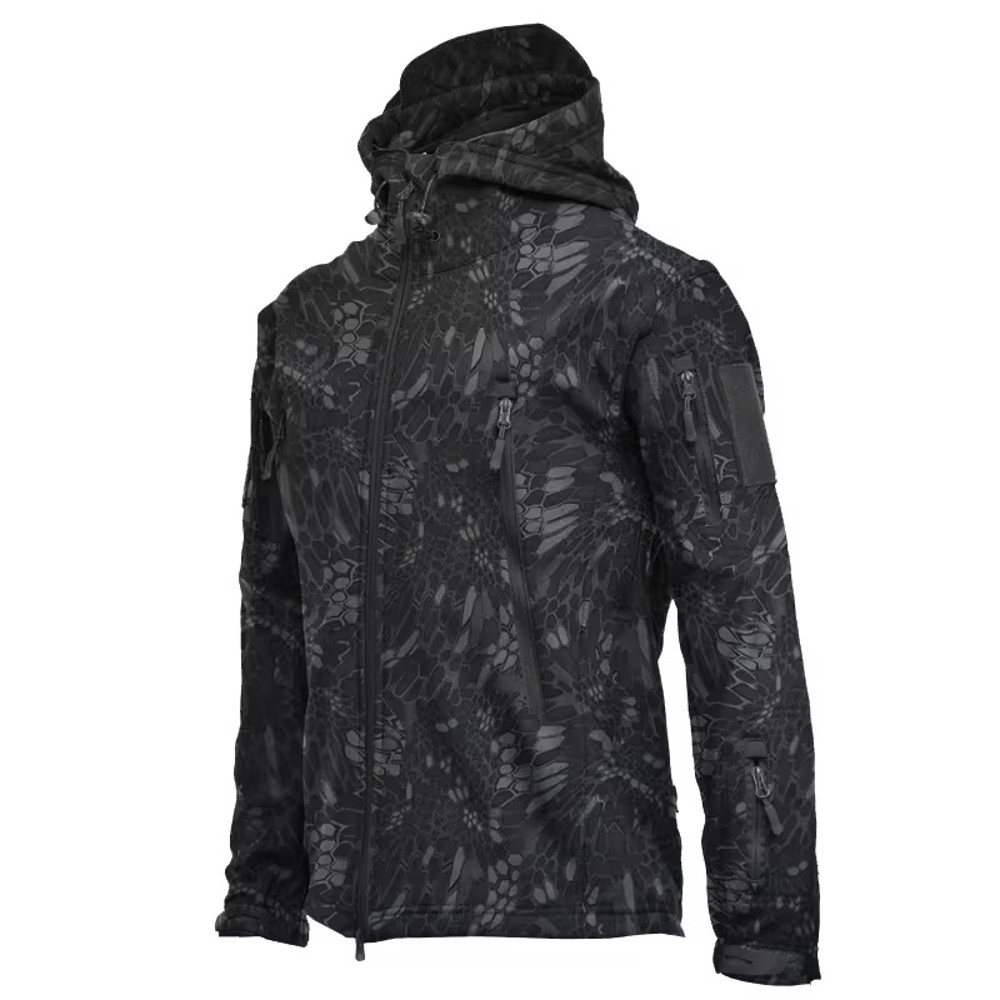 Mens Military Shark Skin Soft Shell Tactical Jacket Waterproof Windproof Army Combat Hooded Bomber 1