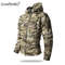 Mens Lurker Shark Skin Soft Shell Tactical Jacket Waterproof Fleece Hooded Camouflage Hunting Coat Outdoor Autumn Cloth