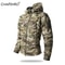 Mens Lurker Shark Skin Soft Shell Tactical Jacket Waterproof Fleece Hooded Camouflage Hunting Coat Outdoor Autumn Cloth