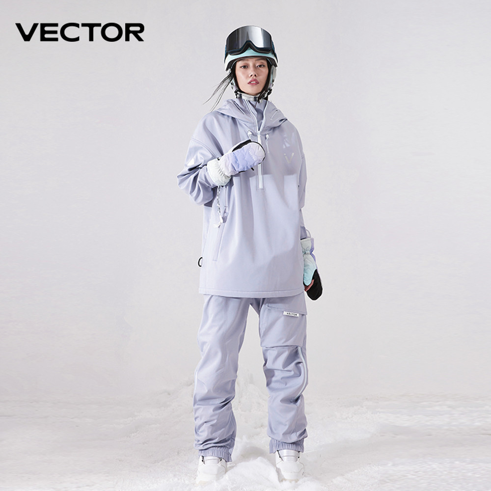 Warm Windproof Ski Jacket For Men Women Solid Color Waterproof Winter Overalls Outdoor Snowboard Cl 1