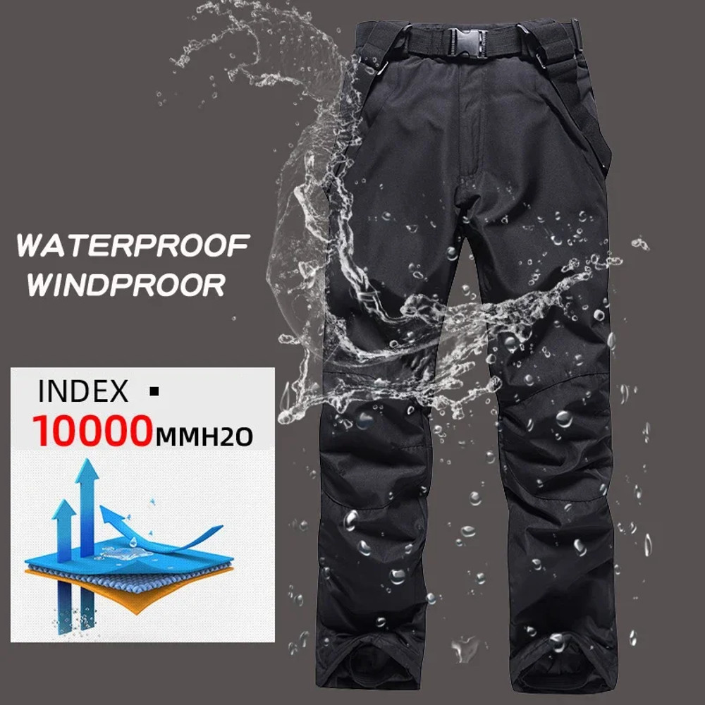 Thermal Skiing Down SUIT New Winter Ski Suit Men Warm Snowboard Bibs Pants Male Snowmobile Clothing 3
