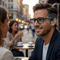 Smart AI Translation Glasses With Photochromic Lenses RealTime Languages Translator For Travel Bus 0