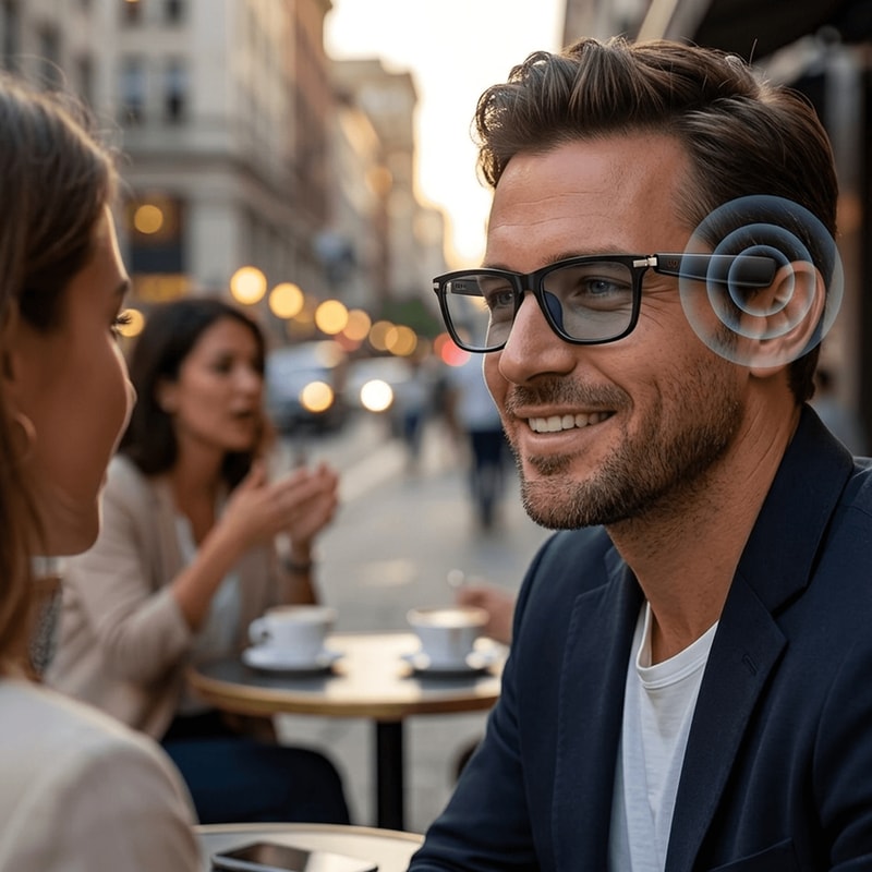 Smart AI Translation Glasses With Photochromic Lenses RealTime Languages Translator For Travel Bus 0